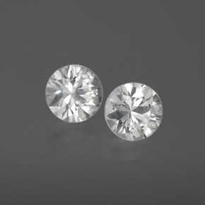 Pedras preciosas de zircão branco natural de 2,13 ct, corte redondo, VVS-VS