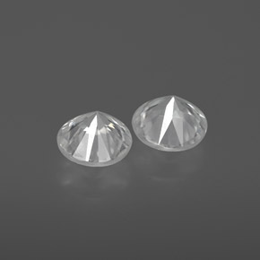 Pedras preciosas de zircão branco natural de 2,13 ct, corte redondo, VVS-VS
