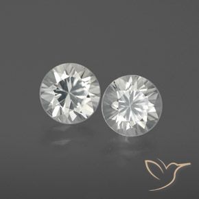 Pedras preciosas de Zircão Branco natural de 2.42 ct, Redondo, VVS-VS