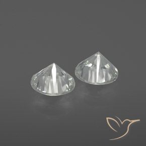 Pedras preciosas de Zircão Branco natural de 2.42 ct, Redondo, VVS-VS