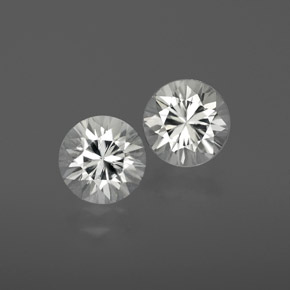 Pedras preciosas de Zircão Branco natural de 2.38 ct, Corte Redondo, VVS-VS