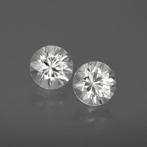 Pedras preciosas de Zircão Branco natural de 2.38 ct, Corte Redondo, VVS-VS