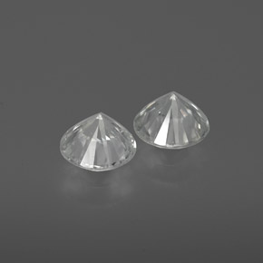 Pedras preciosas de Zircão Branco natural de 2.38 ct, Corte Redondo, VVS-VS
