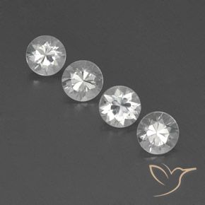 4.93ctw Natural Branco Zircão, Redondo, VVS-VS