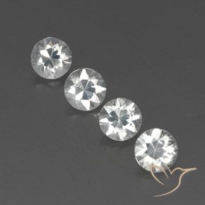 4.59ctw Natural Branco Zircão, Redondo, VVS-VS