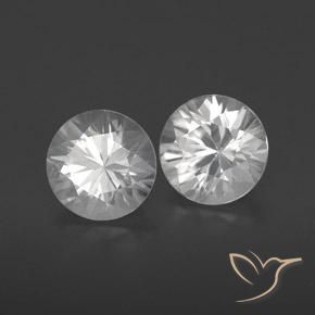 2.43ctw Natural Branco Zircão, Redondo, VVS-VS