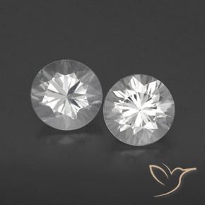 Pedras preciosas de Zircão Branco natural de 2.43 ct, Redondo, VVS-VS