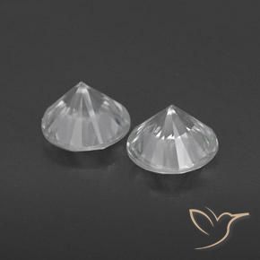 Pedras preciosas de Zircão Branco natural de 2.43 ct, Redondo, VVS-VS