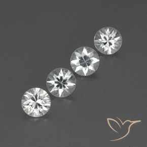 Pedras preciosas de Zircão Branco natural de 4.23 ct, Redondo, VVS
