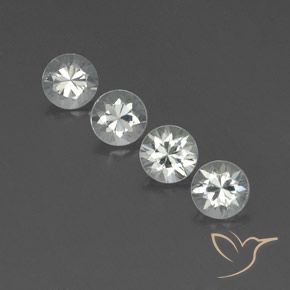 4.79ctw Natural Branco Zircão, Redondo, VVS-VS