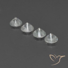 Pedras preciosas de Zircão Branco natural de 4.79 ct, Redondo, VVS-VS