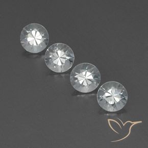 4.88ctw Natural Branco Zircão, Redondo, VVS-VS