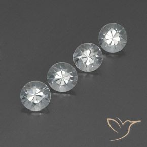 Pedras preciosas de Zircão Branco natural de 4.88 ct, Redondo, VVS-VS