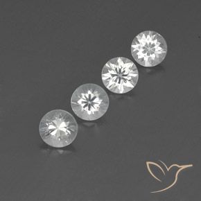 Pedras preciosas de Zircão Branco natural de 3.76 ct, Redondo, VVS-VS