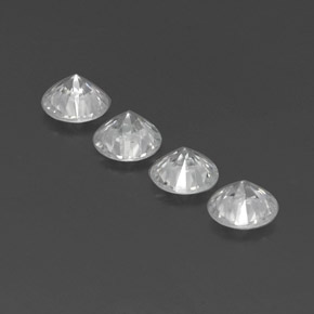 Pedras preciosas de Zircão Branco natural de  ct, Corte Redondo, VVS-VS