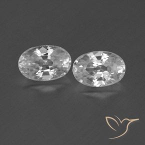 1.64ctw Natural Branco claro Zircão, oval, VVS