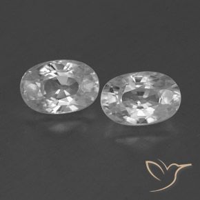 1.72ctw Natural Branco claro Zircão, oval, VVS-VS