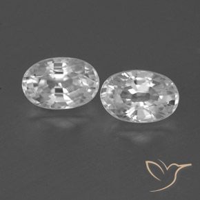 1.63ctw Natural Branco claro Zircão, oval, VVS-VS