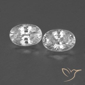 1.67ctw Natural Branco claro Zircão, oval, VVS-VS