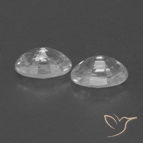 Pedras preciosas de Zircão Branco claro natural de 1.70 ct, oval, VVS-VS
