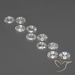 6.52ctw Natural Branco claro Zircão, oval, VVS-VS