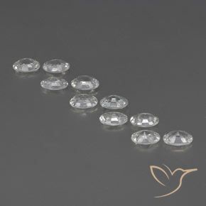 Pedras preciosas de Zircão Branco claro natural de 6.52 ct, oval, VVS-VS