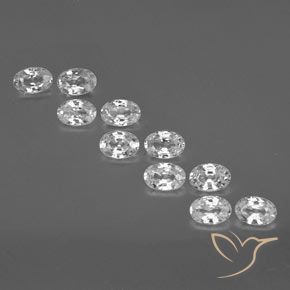6.85ctw Natural Branco Zircão, oval, VVS-VS