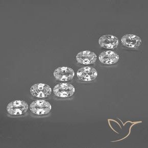 Pedras preciosas de Zircão Branco natural de 6.85 ct, oval, VVS-VS