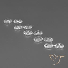 Pedras preciosas de Zircão Branco natural de 6.85 ct, oval, VVS-VS