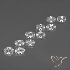 Pedras preciosas de Zircão Branco natural de 7.49 ct, oval, VVS-VS