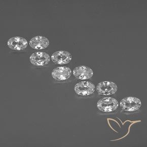 6.88ctw Natural Branco Zircão, oval, VVS-VS