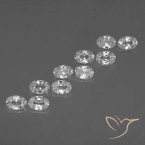 Pedras preciosas de Zircão Branco natural de 6.88 ct, oval, VVS-VS