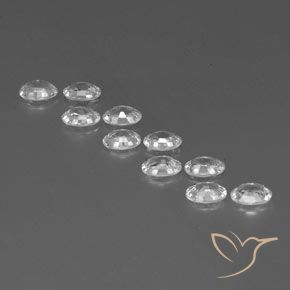 Pedras preciosas de Zircão Branco natural de 6.88 ct, oval, VVS-VS