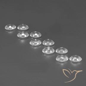 Pedras preciosas de Zircão Branco claro natural de 7.70 ct, oval, VVS-VS