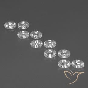 7.86ctw Natural Branco claro Zircão, oval, VVS-VS