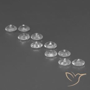 Pedras preciosas de Zircão Branco claro natural de 7.86 ct, oval, VVS-VS