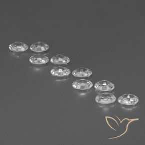 Pedras preciosas de Zircão Branco claro natural de 7.39 ct, oval, VVS-VS