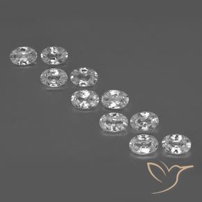 6.81ctw Natural Branco claro Zircão, oval, VVS-VS
