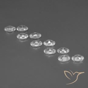 Pedras preciosas de Zircão Branco claro natural de 6.81 ct, oval, VVS-VS