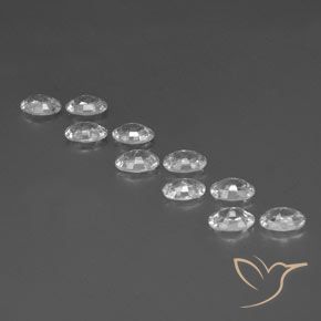 Pedras preciosas de Zircão Branco claro natural de 6.96 ct, oval, VVS-VS