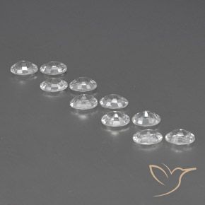 Pedras preciosas de Zircão Branco claro natural de 7.42 ct, oval, VVS-VS