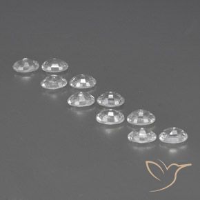 Pedras preciosas de Zircão Branco natural de 7.62 ct, oval, VVS-VS