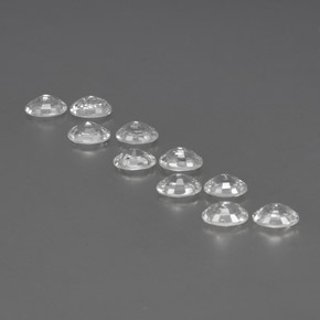 Pedras preciosas de zircão branco natural de 7,65 ct, corte oval, VVS-VS