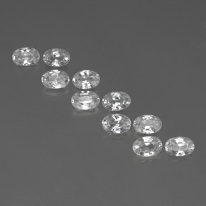 Pedras preciosas de zircão branco natural de 7,20 ct, corte oval, VVS-VS