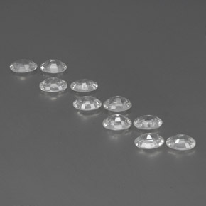 Pedras preciosas de zircão branco natural de 7,20 ct, corte oval, VVS-VS