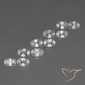 Pedras preciosas de Zircão Branco natural de 7.92 ct, oval, VVS-VS