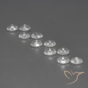 Pedras preciosas de Zircão Branco natural de 7.92 ct, oval, VVS-VS