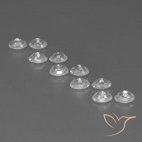 Pedras preciosas de Zircão Branco natural de 8.29 ct, oval, VVS-VS