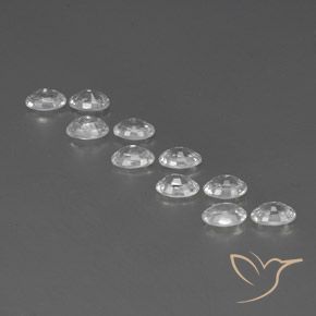 Pedras preciosas de Zircão Branco natural de 7.39 ct, oval, VVS-VS
