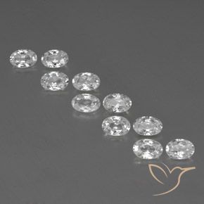7.04ctw Natural Branco Zircão, oval, VVS-VS